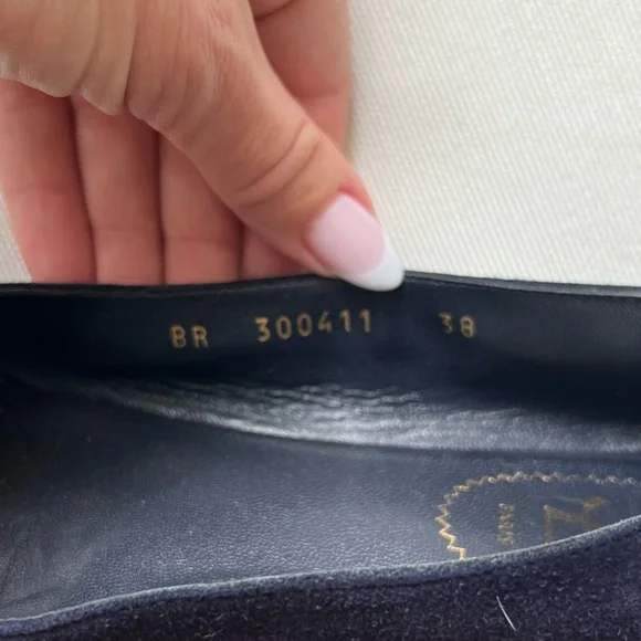 Saint Laurent vintage ballerinas flats size 38 navy authentic - Picture 6 of 10